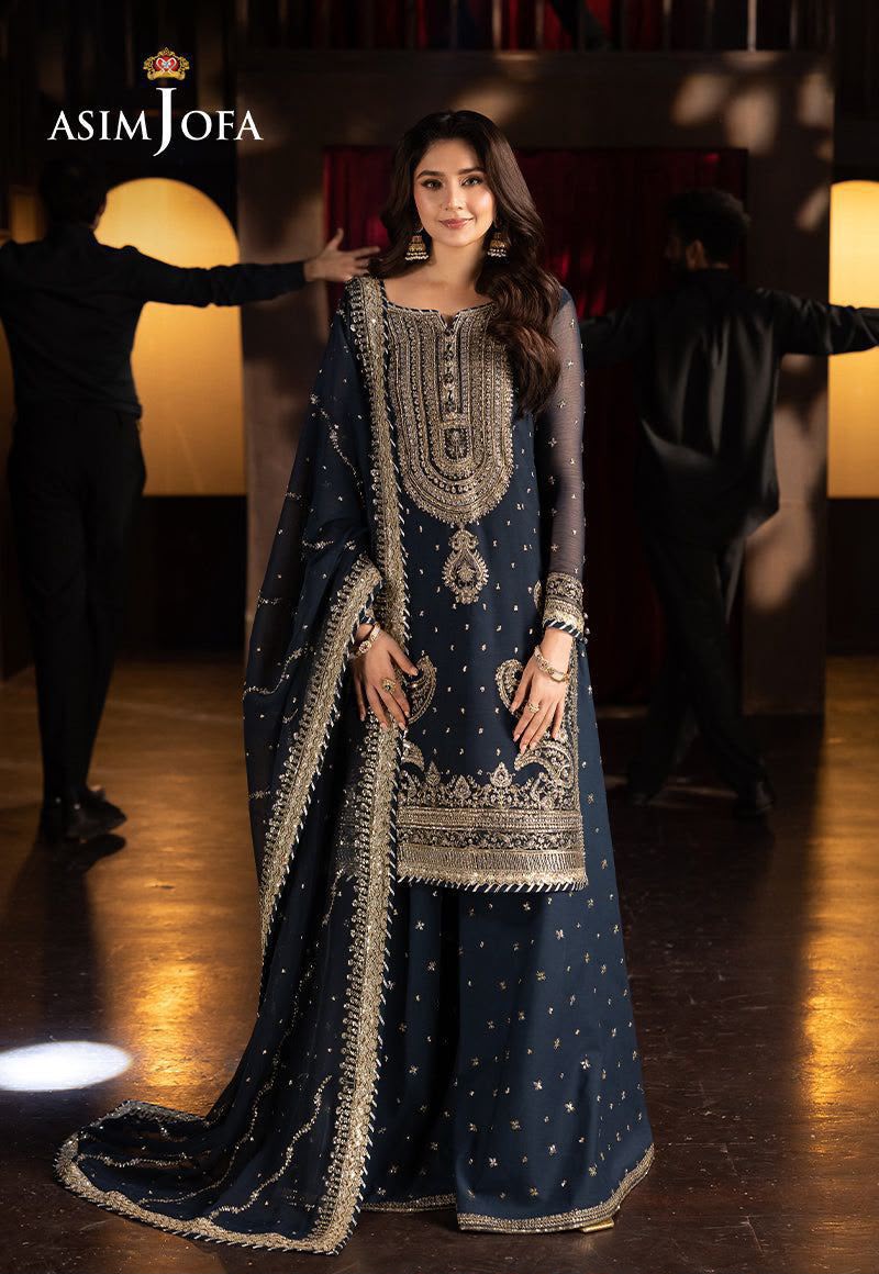 Dhanak embroidered luxury unstitched 3pc suit